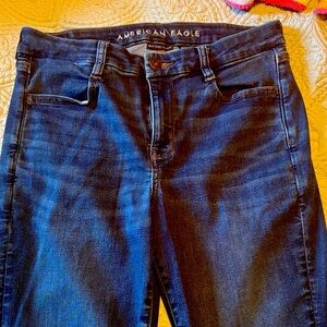 American Eagle Outfitters Women's Dark Blue Skinny Jeans